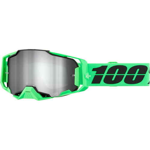100% Armega Goggle MX Enduro MTB Anza 2 Mirror Silver Lens