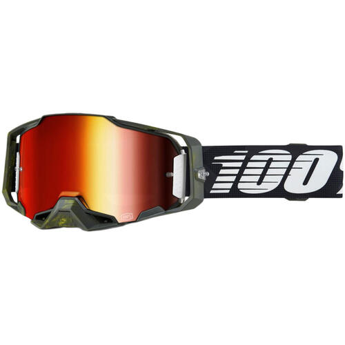 100% Armega Goggle MX Enduro MTB Soledad Mirror Red Lens
