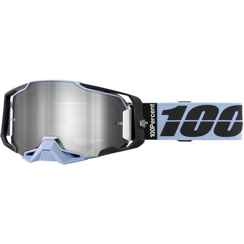 100% Armega Goggle MX Enduro MTB Petros Mirror Silver Lens