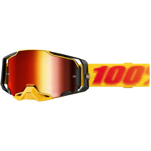 100% Armega Goggle MX Enduro MTB Tetsu Mirror Red Lens