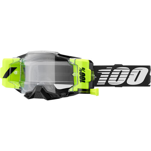 100% Armega Forecast Goggle w/Rolloffs Black Clear Lens