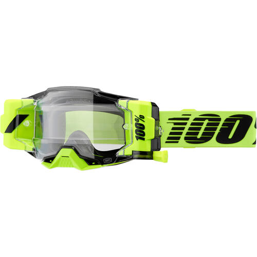 100% Armega Forecast Goggle w/Rolloffs Neon Yellow Cllens