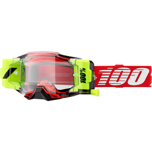 100% Armega Forecast Goggle w/Rolloffs Red Clear Lens