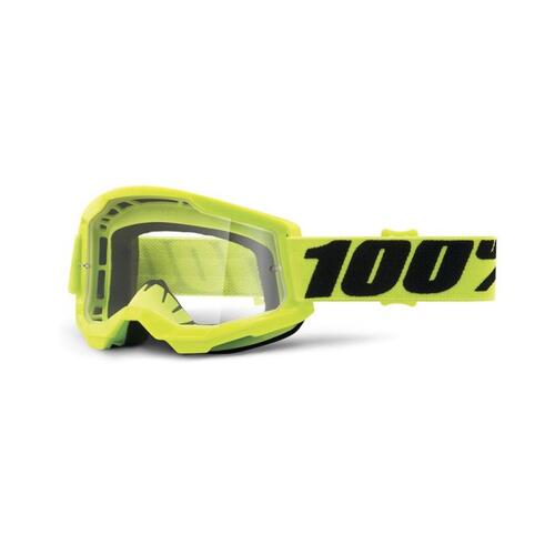100% Strata 2 Goggle MX Enduro MTB Yellow