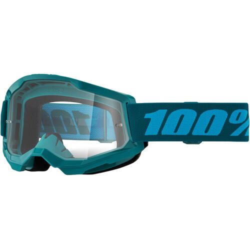 100% Strata 2 Goggle MX Enduro MTB Stone Clear Lens