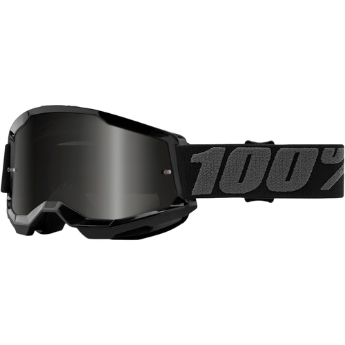 100% Percent Strata 2 Mirror Lense Motocross MX Goggles Black