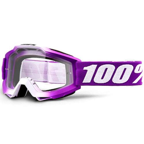 100% Accuri Goggle MX Enduro MTB Accuri Framboise Clear Lens