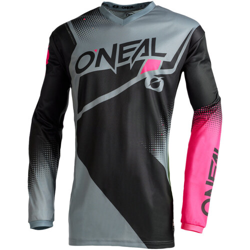 Oneal 2022 Element Racewear MX Motocross Womens Jersey Black/Grey/Pink