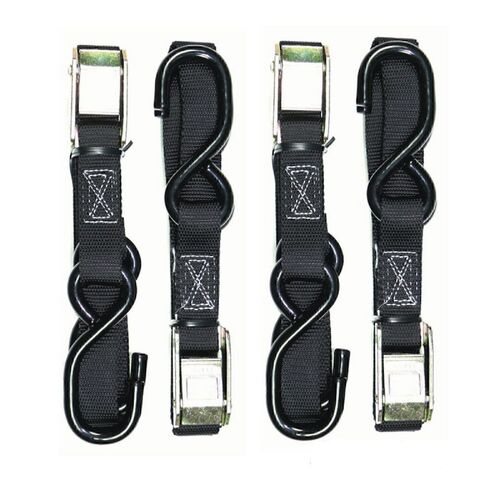 Oneal 2 Pairs Heavy Duty Motorcycle Tie Downs Straps Black 1"