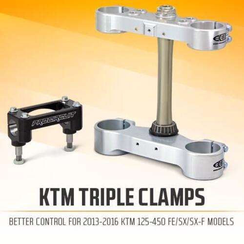 KTM 125 SX 2013-2016 Pro Circuit Triple Clamp Kit Silver