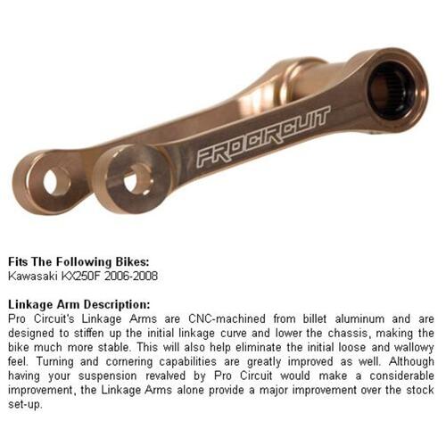 Kawasaki KX250F 2006 Pro Circuit Rear Suspension Linkage Brown
