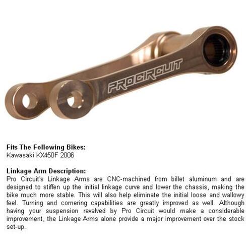 Kawasaki KX450F 2006 Pro Circuit Rear Suspension Linkage Brown