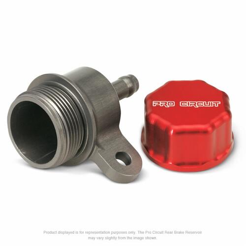 Kawasaki KX125 2000-2006 Pro Circuit Rear Brake Reservoir Silver/Red