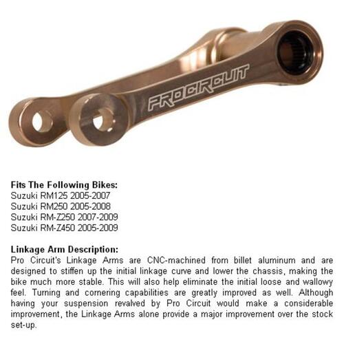 Suzuki RM125 2005-2007 Pro Circuit Rear Suspension Linkage Brown