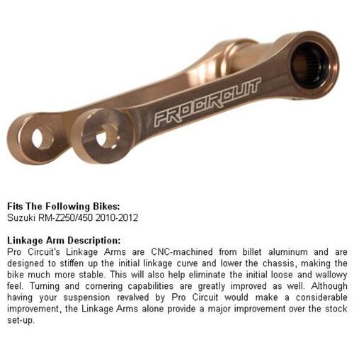 Suzuki RM-Z450 2010-2012 Pro Circuit Rear Suspension Linkage Brown