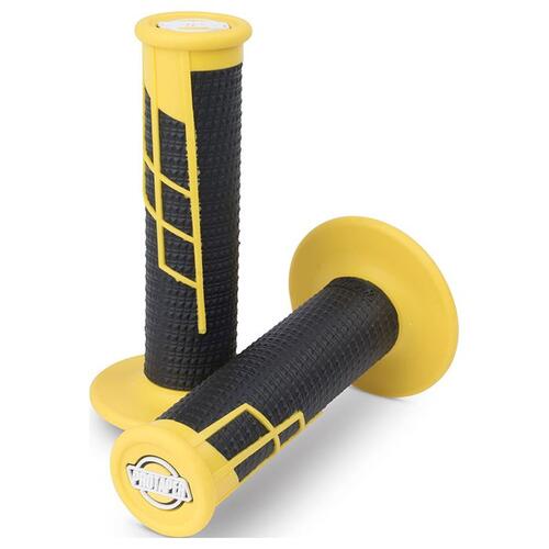 Pro Taper MX Hand Grips Clamp-On Half Waffle Yellow/Black
