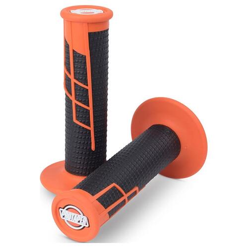Pro Taper MX Hand Grips Clamp-On Half Waffle Orange/Black