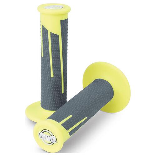Pro Taper MX Hand Grips Clamp-On Full Diamond Neon Yellow/Grey