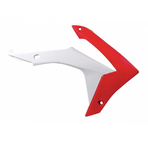 Honda CRF450R 2013-2016 Rtech OE White/Red Radiator Shrouds Pair