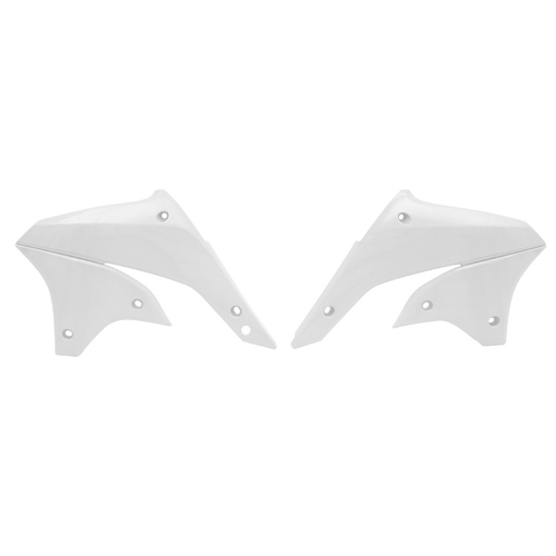 Kawasaki KLX450R 2007-2016 Rtech White Radiator Shrouds Pair