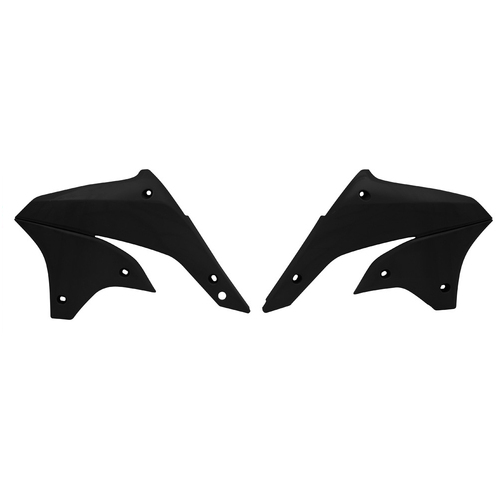 Kawasaki KLX450R 2007-2016 Rtech Black Radiator Shrouds Pair