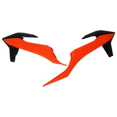 KTM 300XC TPI 2020-2021 Rtech Orange/Black Radiator Shrouds Pair