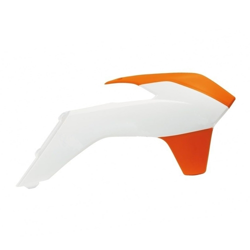 KTM 250 EXC-F 2014-2016 Rtech OE Orange/White (2015-2016) Radiator Shrouds Pair