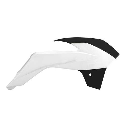 KTM 85 SX 2013-2017 Rtech OE Black/White (2017) Radiator Shrouds Pair