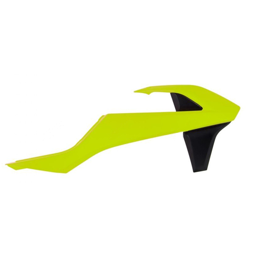 KTM 125XC-W 2017-2019 Rtech Neon Yellow/Black Radiator Shrouds Pair