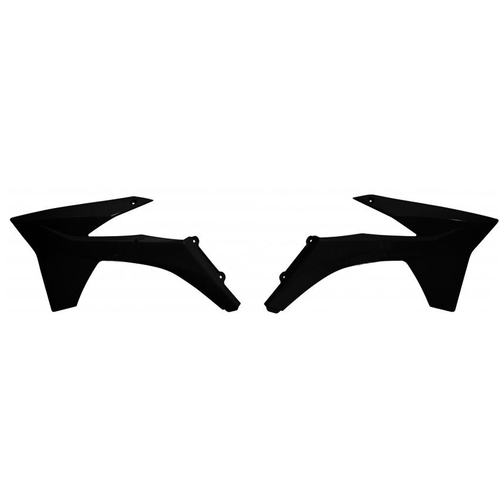 KTM 250 EXC-F 2012-2013 Rtech Black Radiator Shrouds Pair