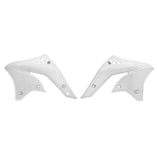 Kawasaki KX250F 2006-2008 Rtech White Radiator Shrouds Pair