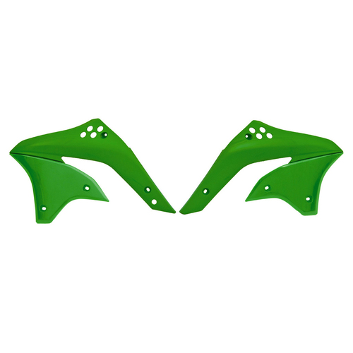 Kawasaki KX450F 2006-2008 Rtech OE Green (2008) Radiator Shrouds Pair