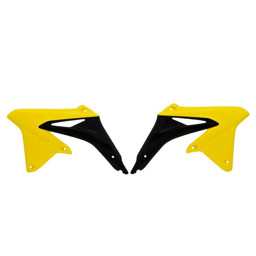 Suzuki RM-Z450 2008-2017 Rtech OE Yellow/Black (2009-2017) Radiator Shrouds Pair