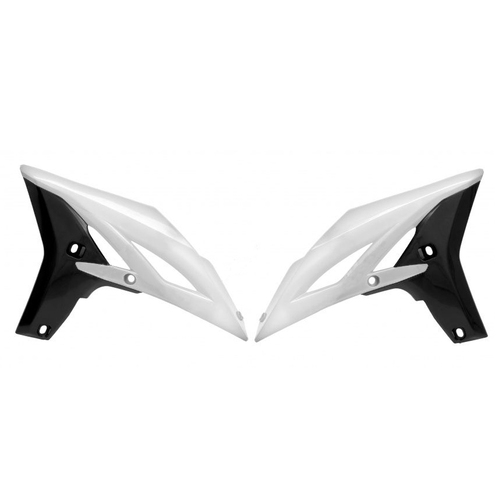 Yamaha WR450F 2012-2015 Rtech OE White/Black Radiator Shrouds Pair