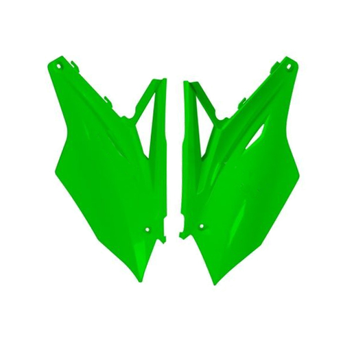 Kawasaki KX250F 2017-2020 Rtech Green Side Covers Pair Panels