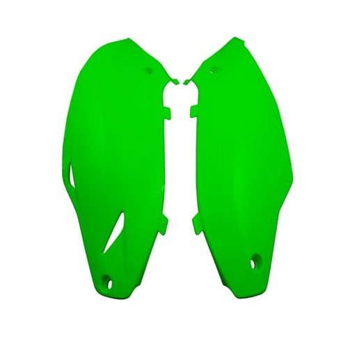 Kawasaki KX450F 2012-2015 Rtech Neon Green Side Covers Pair Panels