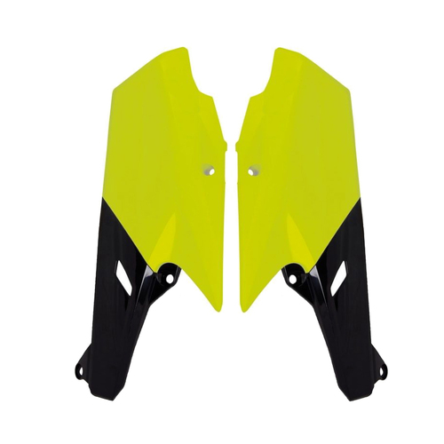 Yamaha YZ250F 2014-2018 Rtech Neon Yellow/Black Side Covers Pair Panels
