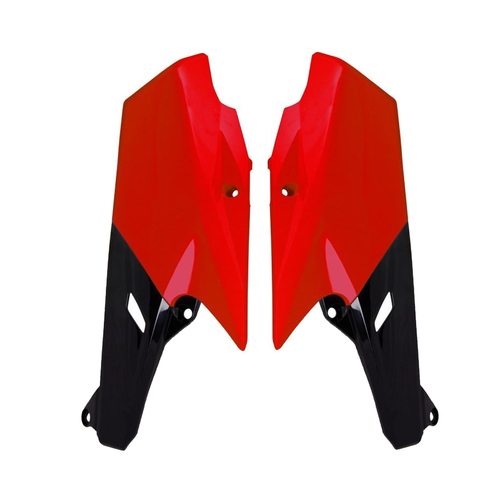 Yamaha YZ450FX 2016-2018 Rtech Black/Red Side Covers Pair Panels