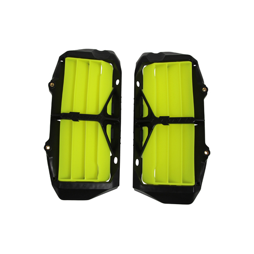 KTM 150 SX 2019-2024 Rtech Neon Yellow Oversized Radiator Fins Pair Louvres