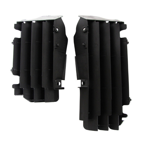 Kawasaki KX250F 2021-2023 Rtech Black Oversized Radiator Fins Pair Louvres