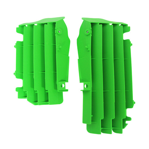 Kawasaki KX250X 2021-2023 Rtech Green Oversized Radiator Fins Pair Louvres