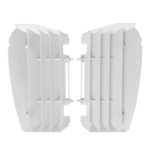 Yamaha YZ125 2005-2021 Rtech White Oversized Radiator Fins Pair Louvres Restyle
