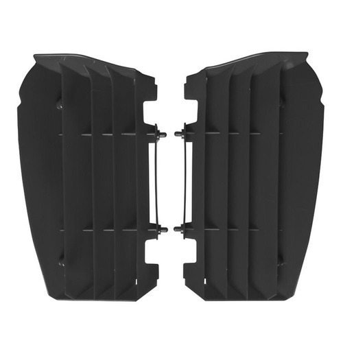 Yamaha YZ125 2002-2023 Rtech Black Oversized Radiator Fins Pair Louvres