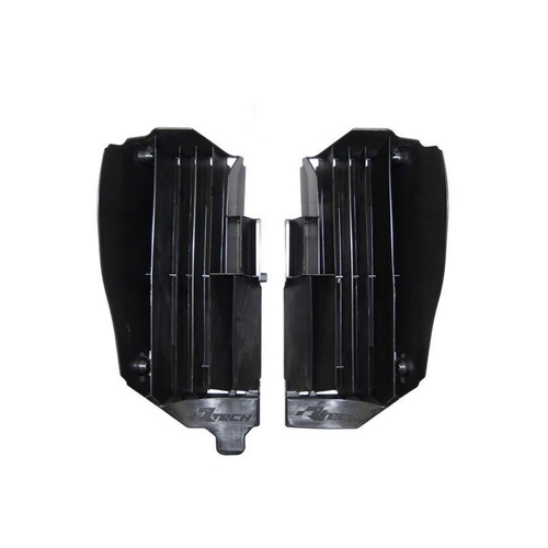 Yamaha YZ450F 2018-2021 Rtech Black Oversized Radiator Fins Pair Louvres