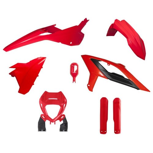 Beta RR 390 4T 2023-2024 Rtech Red Plastics Kit Inc Fenders & Shrouds