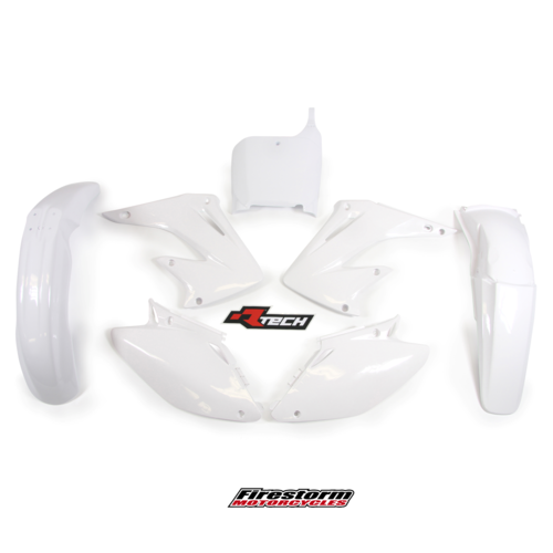 Honda CR250R 2002-2003 Rtech White Plastics Kit Inc Fenders & Shrouds
