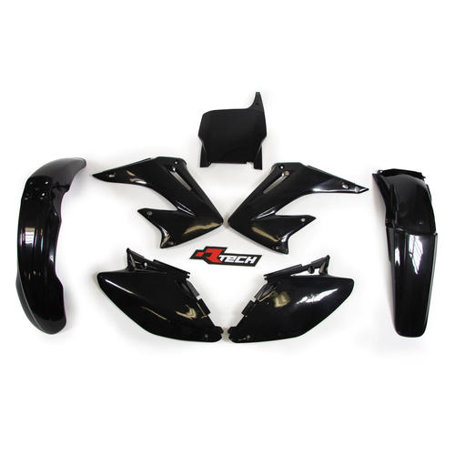 Honda CR250R 2004-2007 Rtech Black Plastics Kit Inc Fenders & Shrouds