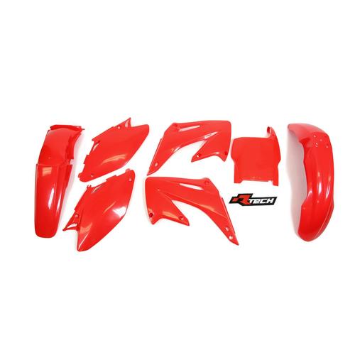 Honda CR250R 2004-2007 Rtech Red Plastics Kit Inc Fenders & Shrouds