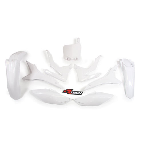 Honda CRF450R 2013-2016 Rtech White Plastics Kit Inc Fenders & Shrouds
