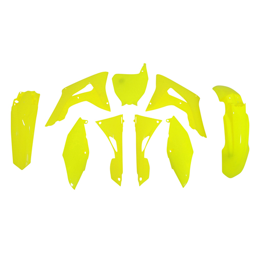 Honda CRF250R 2019-2021 Rtech Neon Yellow Plastics Kit Inc Fenders & Shrouds